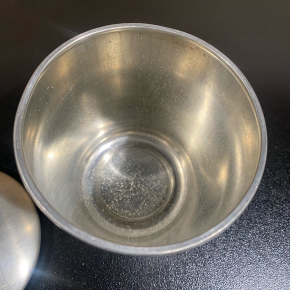 Mid Century Modern Royal Holland KDM Daalderop Pewter & Teak Sugar and Creamer - Picture 7 of 11